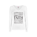 CookiBloom shirts S / White / Black Faith in Translation Long-Sleeve Shirt