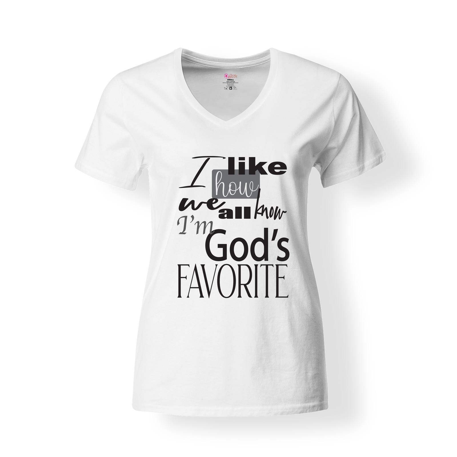 CookiBloom shirts S / White / Black God's Favorite Shirt