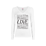 CookiBloom shirts S / White / Black Love Languages Long-Sleeve Shirt