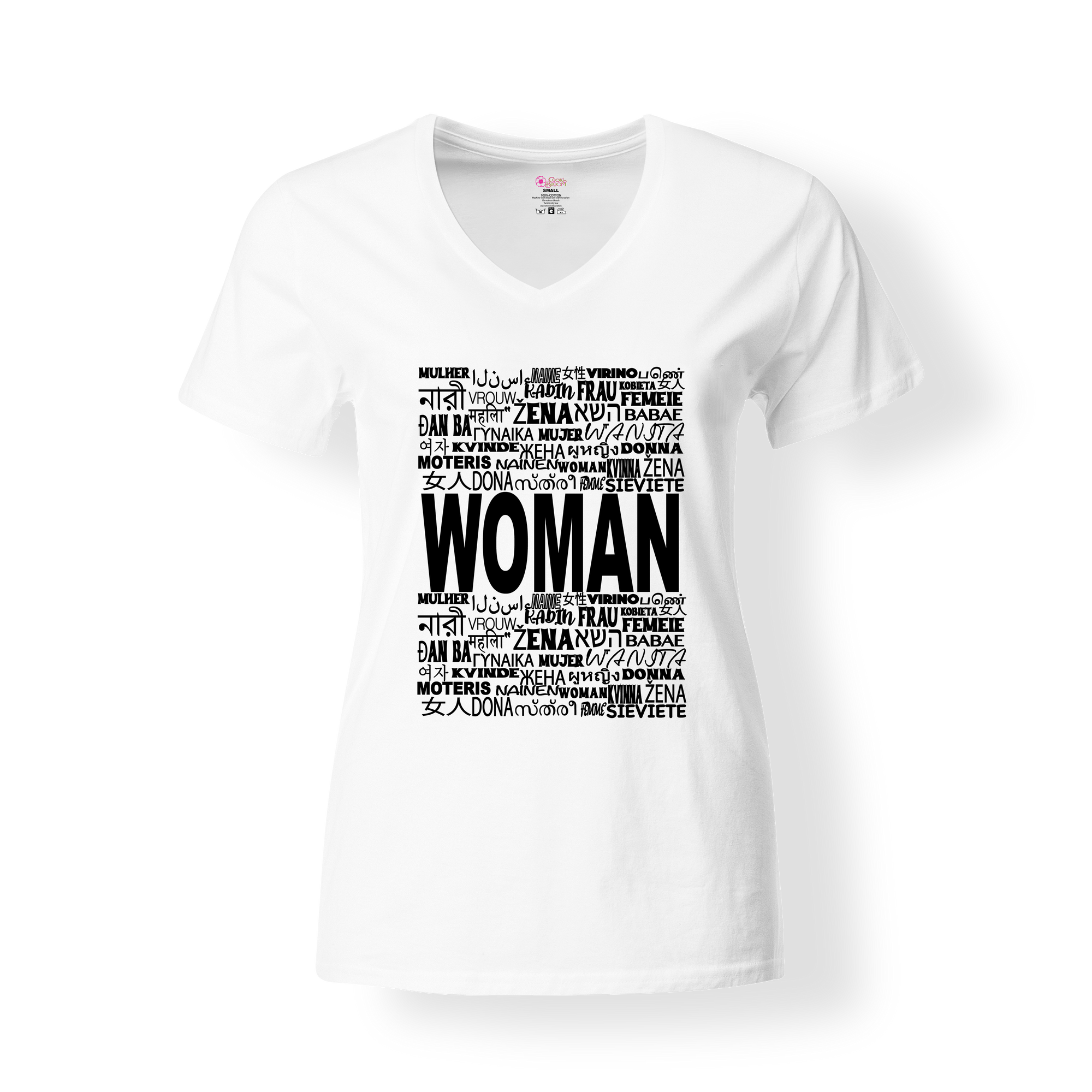 CookiBloom shirts S / White / Black Woman in Every Language Shirt