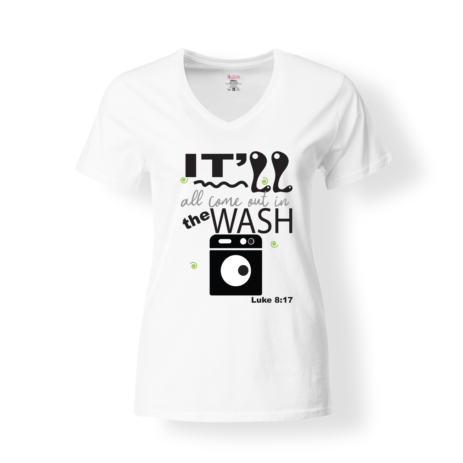 CookiBloom shirts S / Black Come Out in the Wash with Scripture Shirt