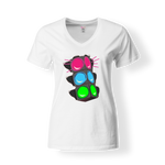 CookiBloom Shirts & Tops S / White Pink Traffic T-Shirt