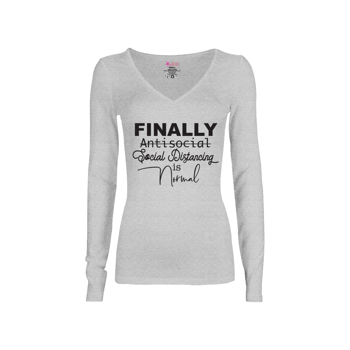 CookiBloom shirts Social Distancing Antisocial Long-Sleeve Shirt