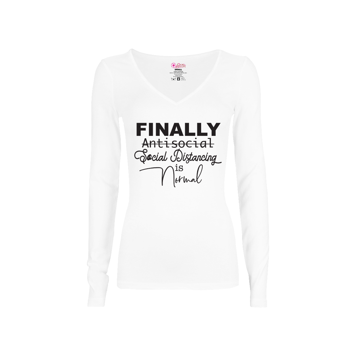 CookiBloom shirts Social Distancing Antisocial Long-Sleeve Shirt