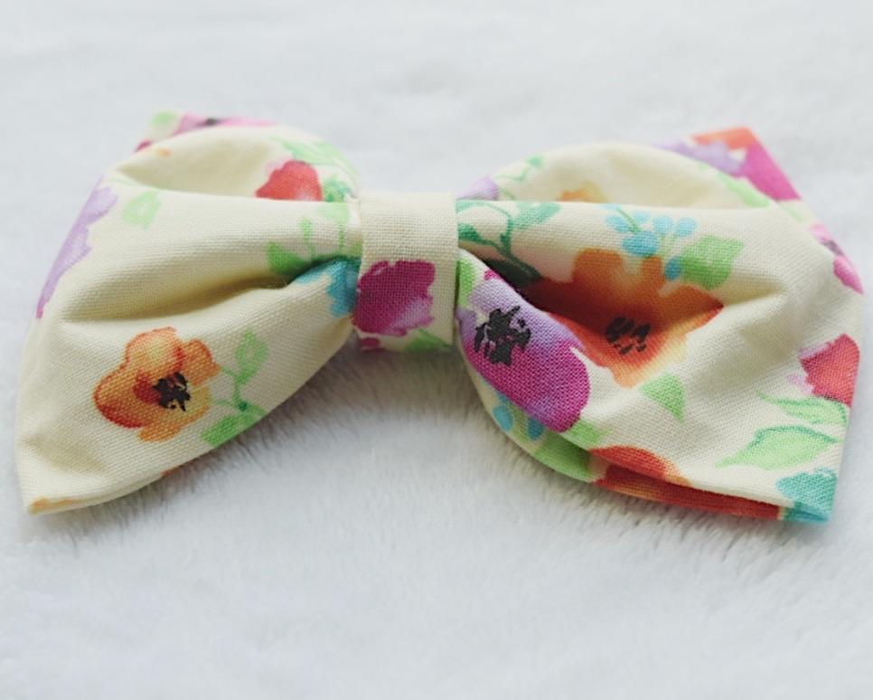 CookiBloom hair bows Yellow Floral Hair Bow